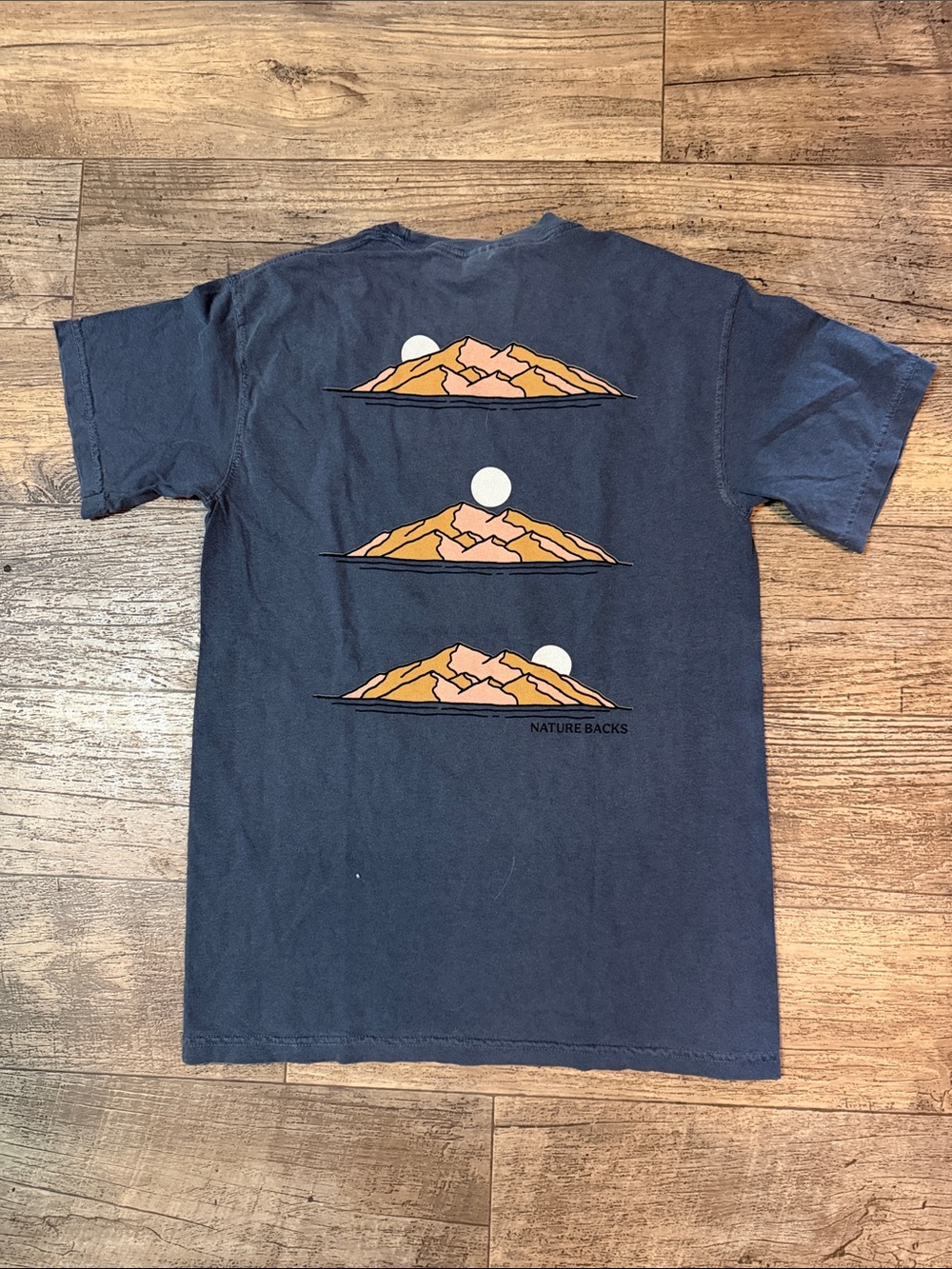 NEW Nature Backs Ascend T-Shirt in Denim